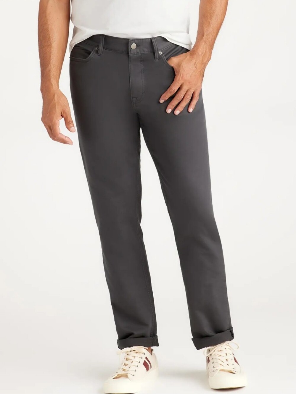 Quince Comfort Stretch Traveler 5-Pocket Pants Athletic Tapered Chinos 34 x 30